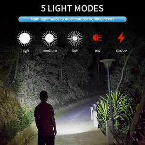 LED Headlamp with Motion Sensor – 1200mAh Rechargeable, White/Red Light, IPX5 Waterproof