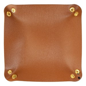 Faux Leather Catchall Tray