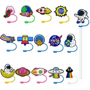 CUSTOM SHAPE Dust-Proof Silicone Straw Toppers