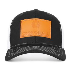 Premium 6 Panel Trucker Cap w/ Leatherette Patch - Richardson 112 Best Alternative