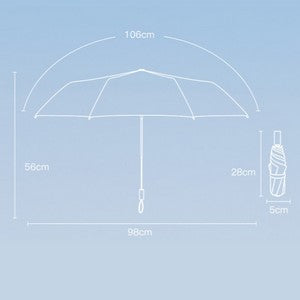 Solid Wood Handle Manual Folding Umbrella