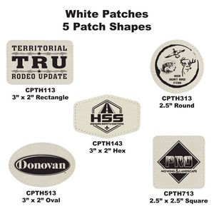 White Leatherette Patch Options