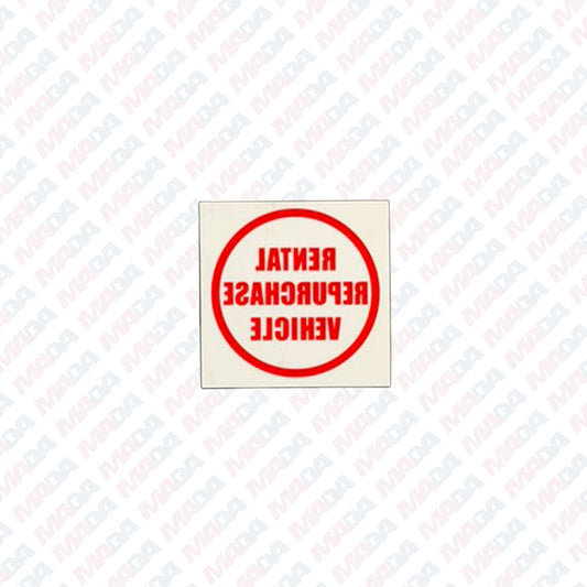 Rental Static Kling Sticker (25 Pack)