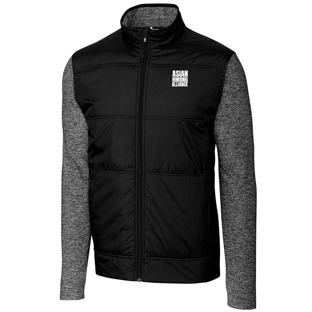 Cutter & Buck Stealth Hybrid Quilted Mens Full Zip Windbreaker Jacket