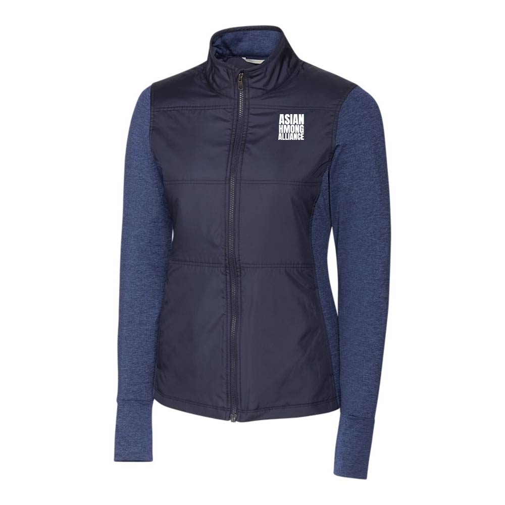 Cutter & Buck Stealth Hybrid Quilted Womens Full Zip Windbreaker Jacket