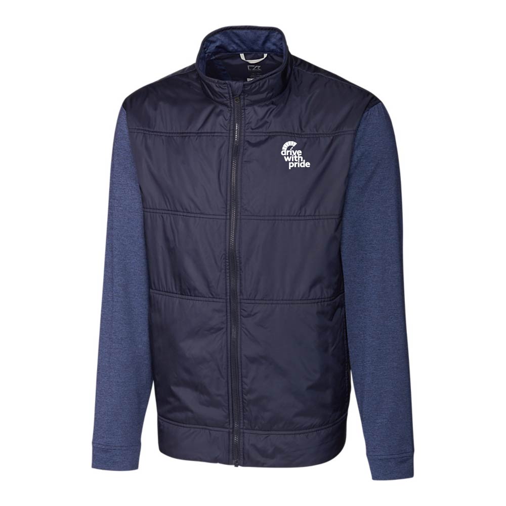 Cutter & Buck Stealth Hybrid Quilted Mens Full Zip Windbreaker Jacket