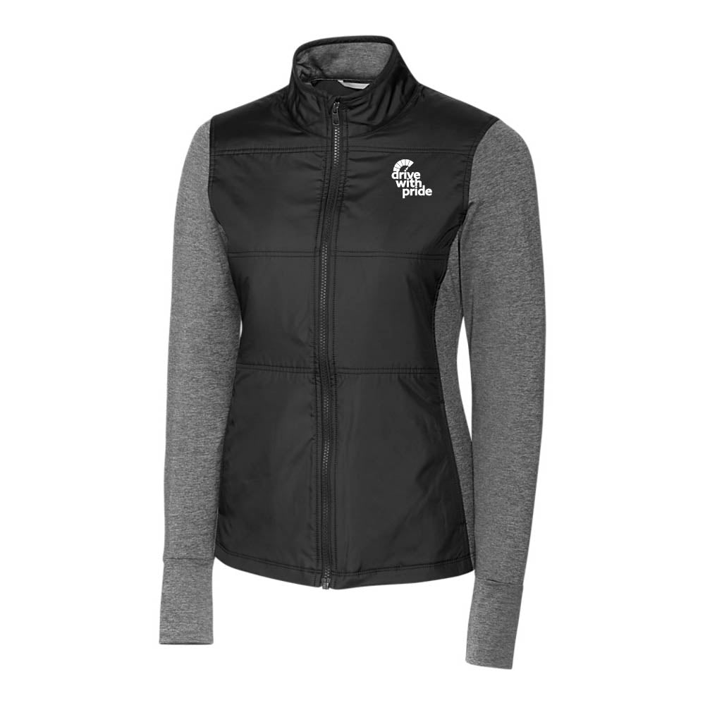 Cutter & Buck Stealth Hybrid Quilted Womens Full Zip Windbreaker Jacket