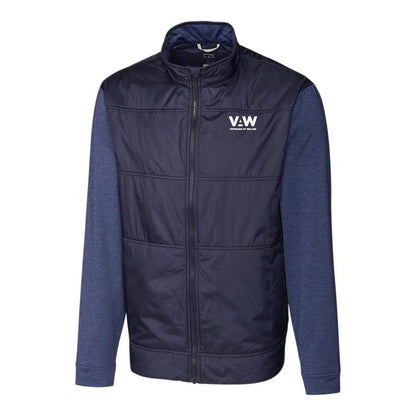 Cutter & Buck Stealth Hybrid Quilted Mens Full Zip Windbreaker Jacket