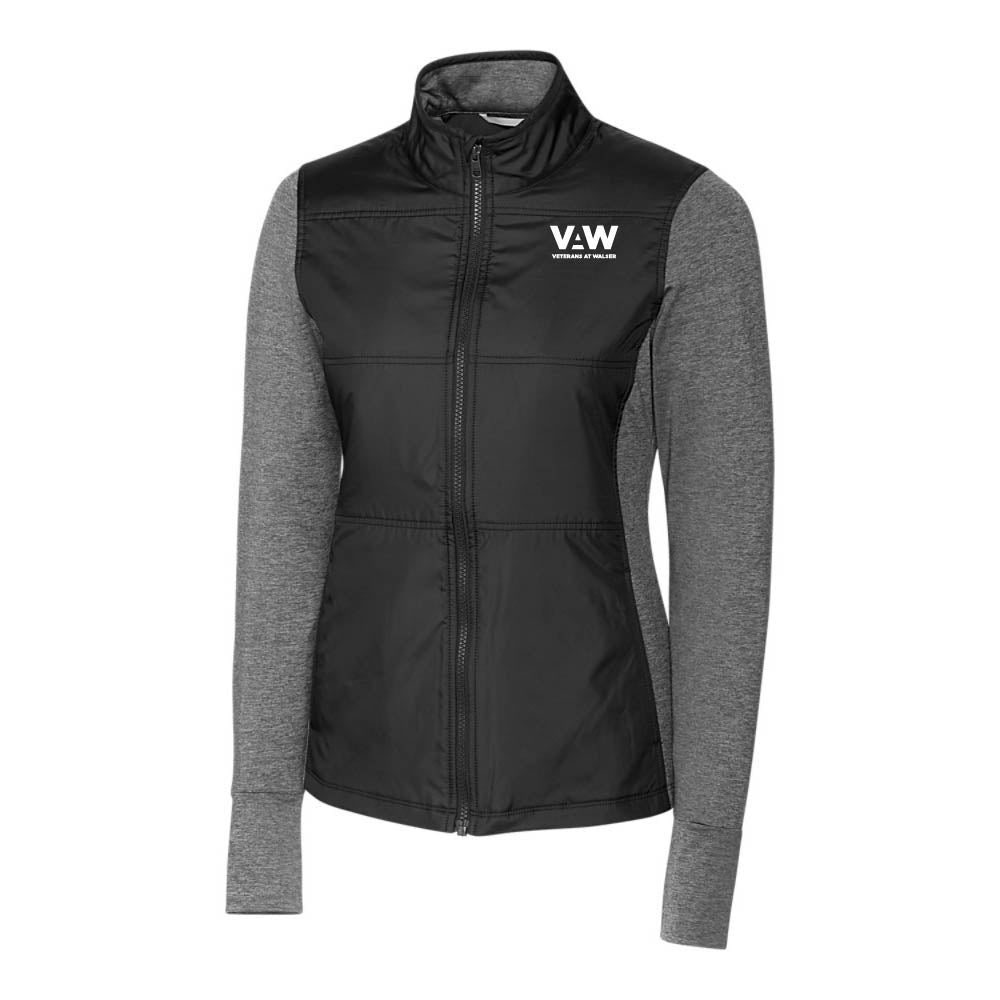 Cutter & Buck Stealth Hybrid Quilted Womens Full Zip Windbreaker Jacket