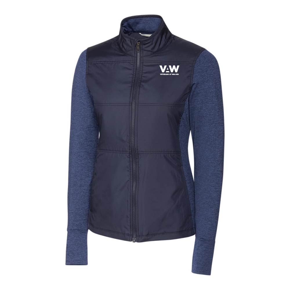Cutter & Buck Stealth Hybrid Quilted Womens Full Zip Windbreaker Jacket