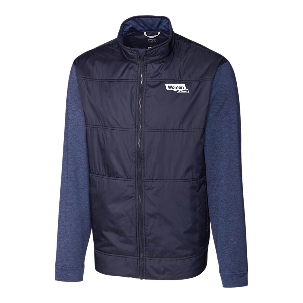 Cutter & Buck Stealth Hybrid Quilted Mens Full Zip Windbreaker Jacket