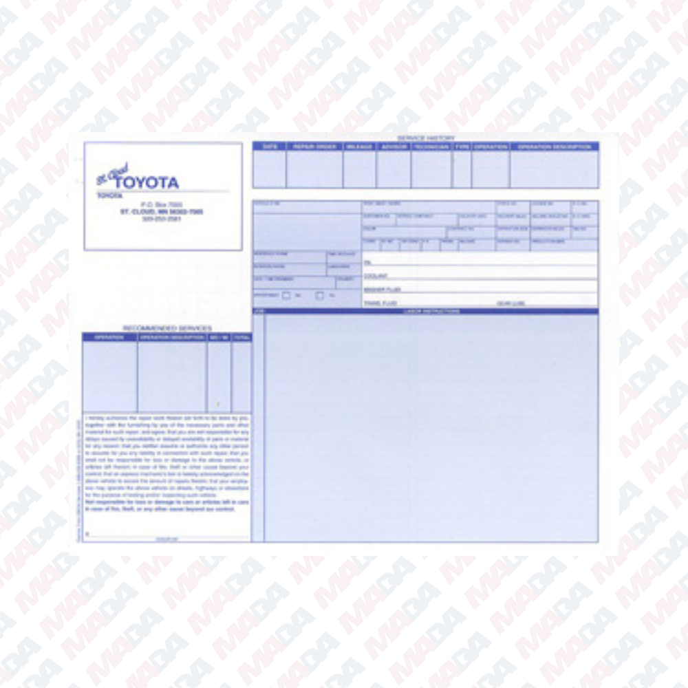 Work Order - St. Cloud Toyota (1 pack)
