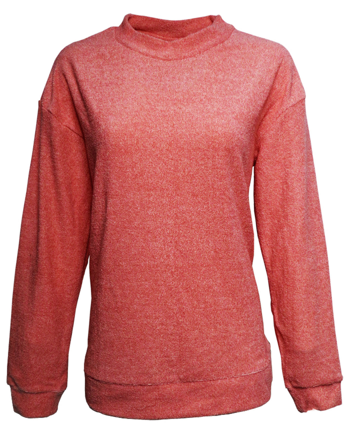Ladies' Weekend French Terry Mock Neck Crew