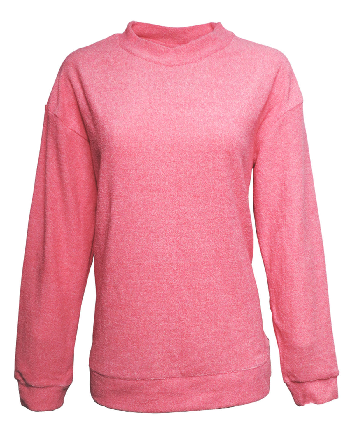 Ladies' Weekend French Terry Mock Neck Crew