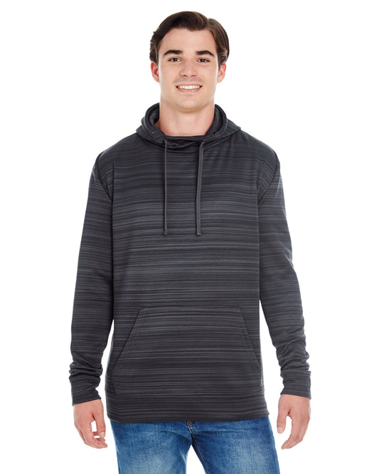 Adult Odyssey Striped Poly Fleece Pullover Hood
