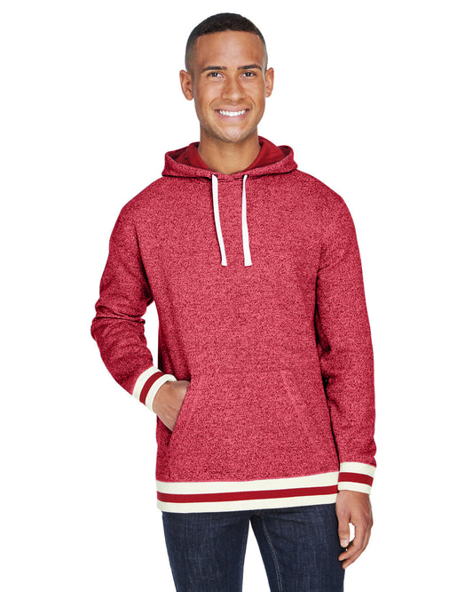 Adult Peppered Fleece Lapover Hooded Sweatshirt