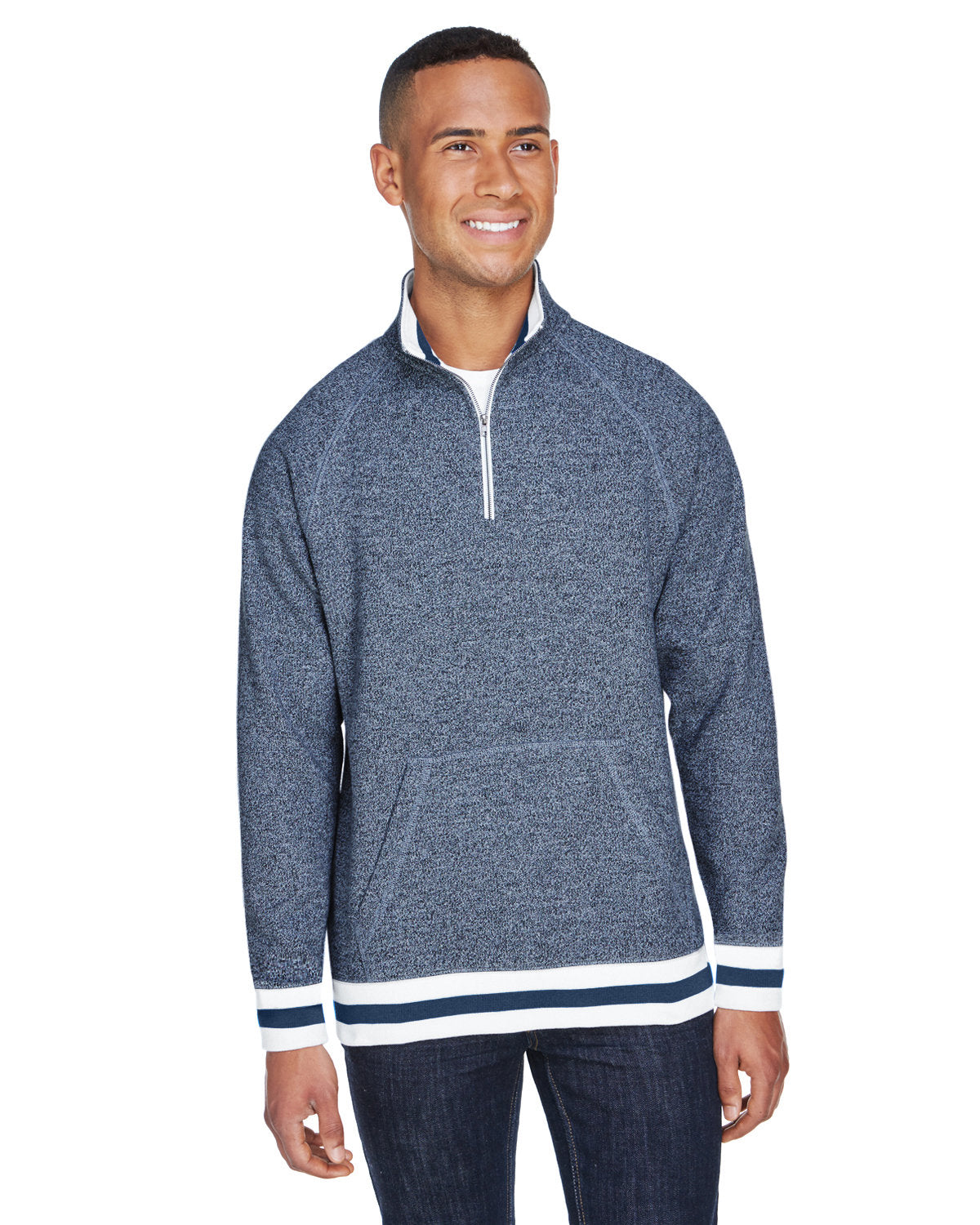 Adult Peppered Fleece Quarter-Zip
