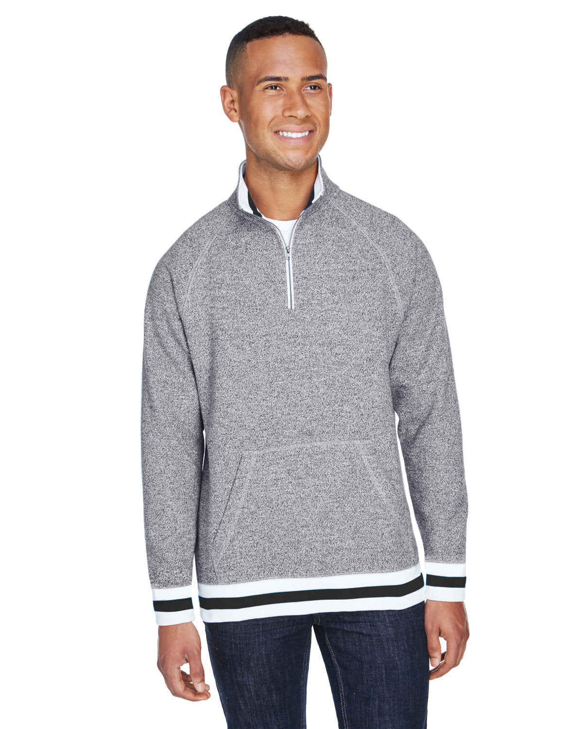 Adult Peppered Fleece Quarter-Zip