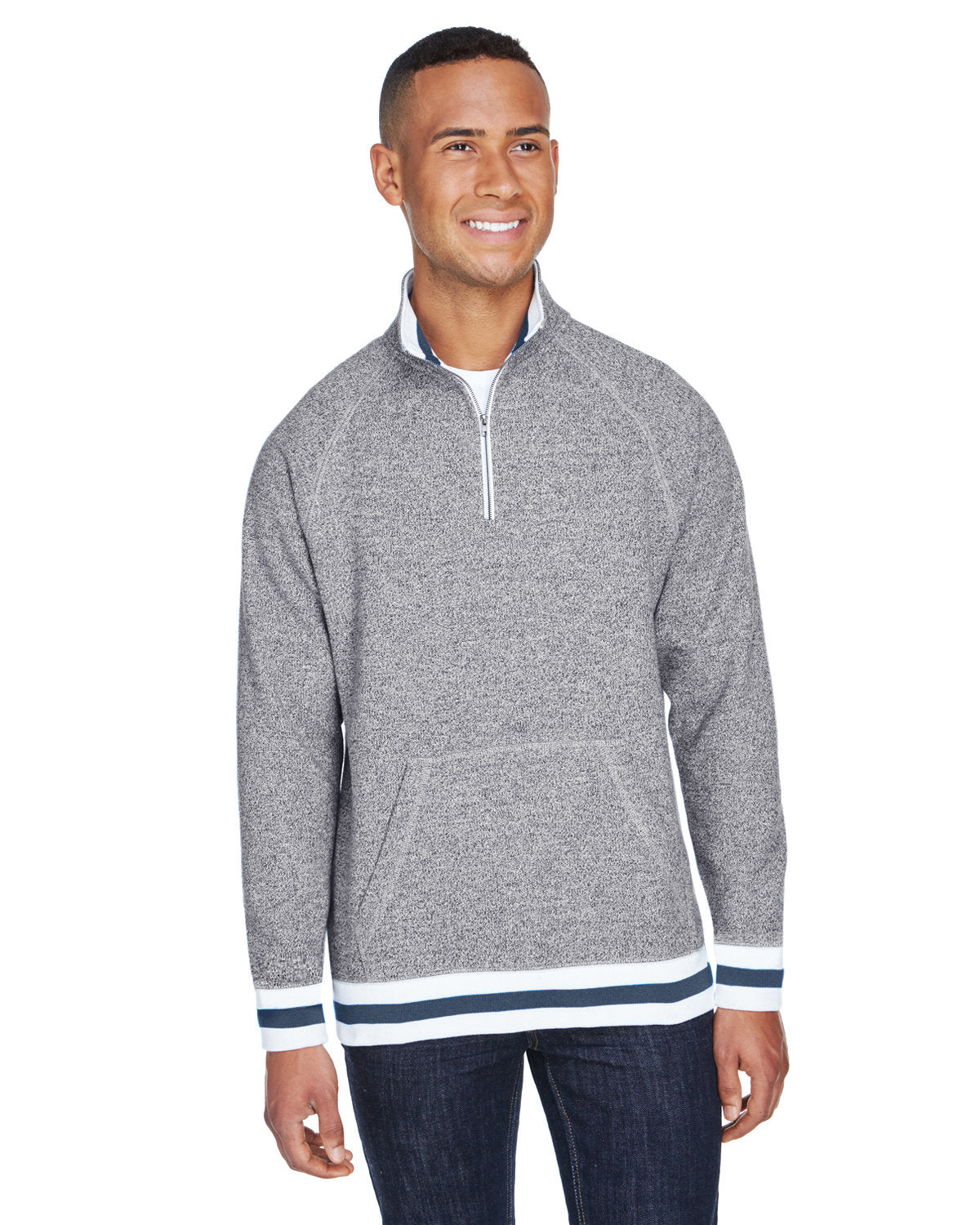 Adult Peppered Fleece Quarter-Zip