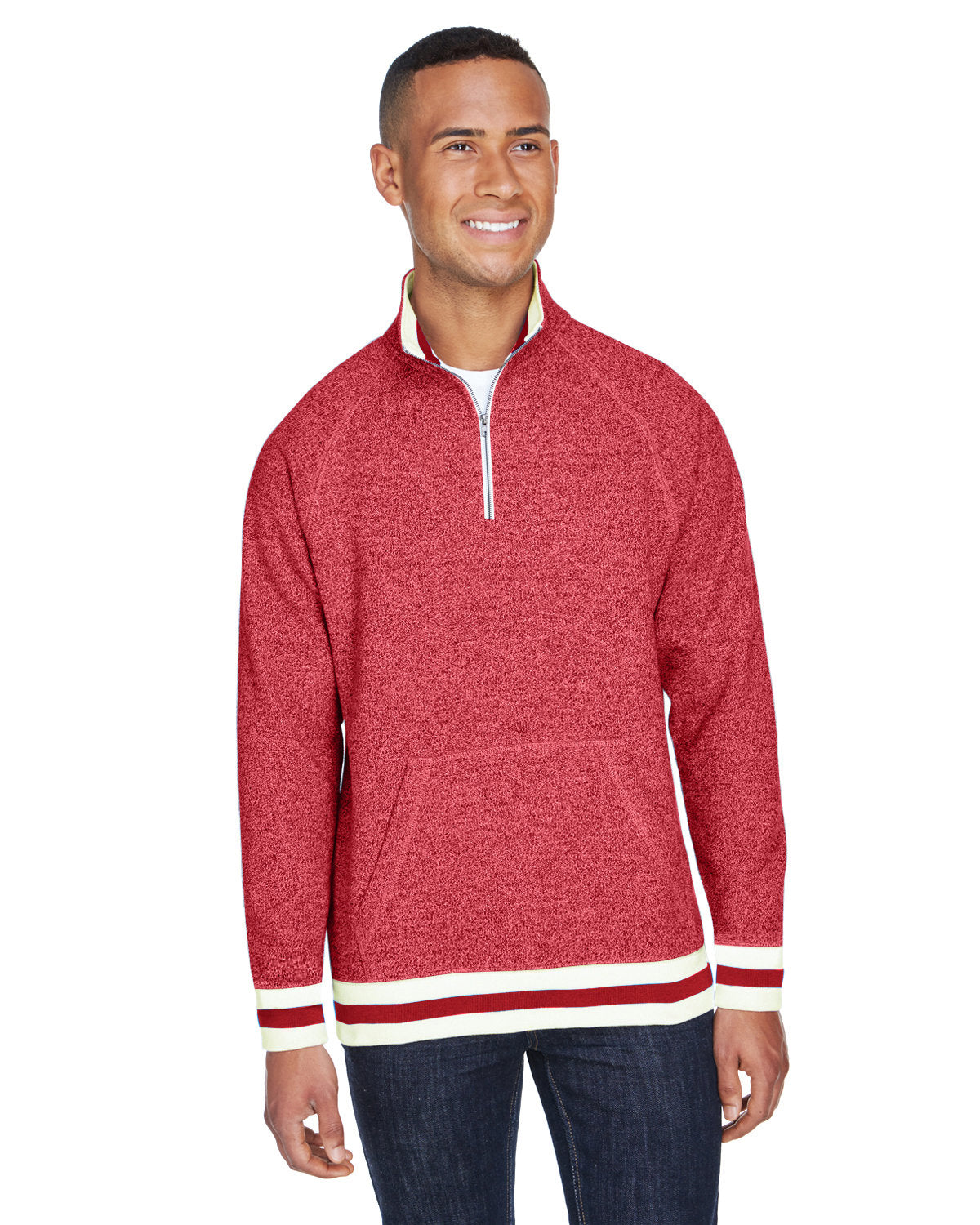 Adult Peppered Fleece Quarter-Zip