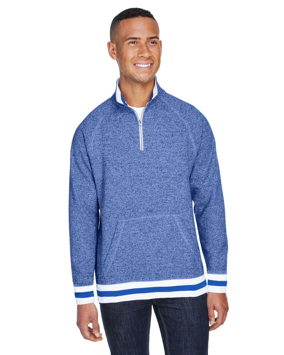 Adult Peppered Fleece Quarter-Zip