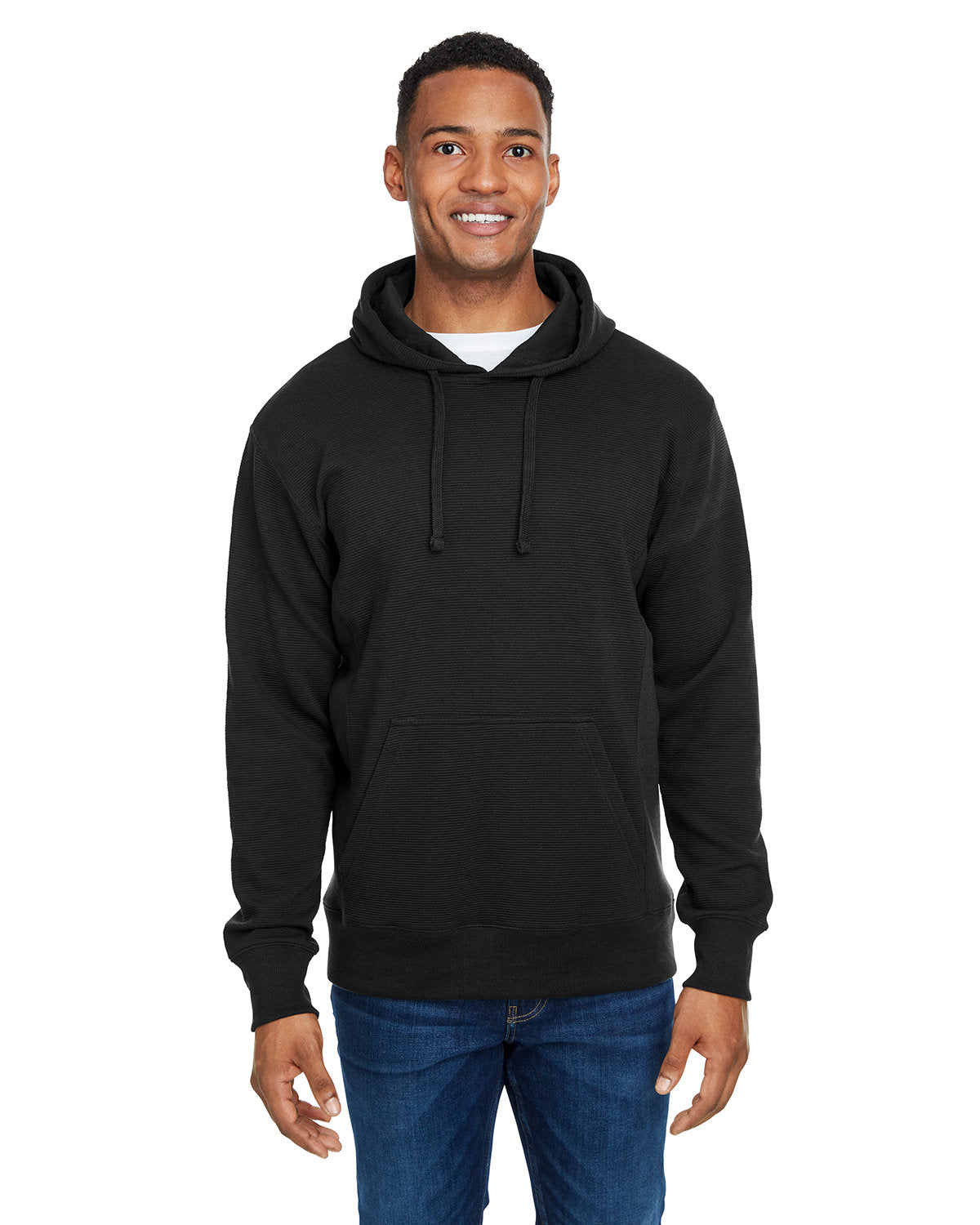 Ripple Fleece Pulllover Hooded Sweatshirt