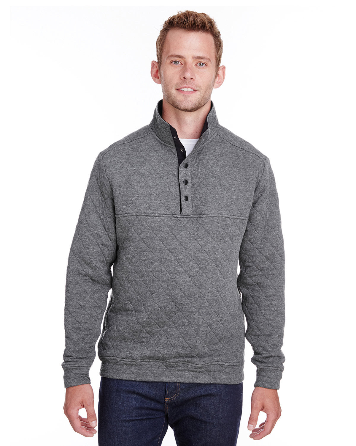 Adult Quilted Snap Pullover